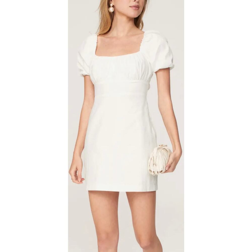 Louna White Tie Back Mini Dress XL